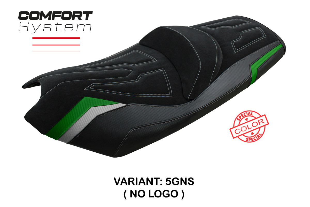 Rivestimento sella TPZ Rajka Comfort Verde-Argento Kymco AK550 2017-2024