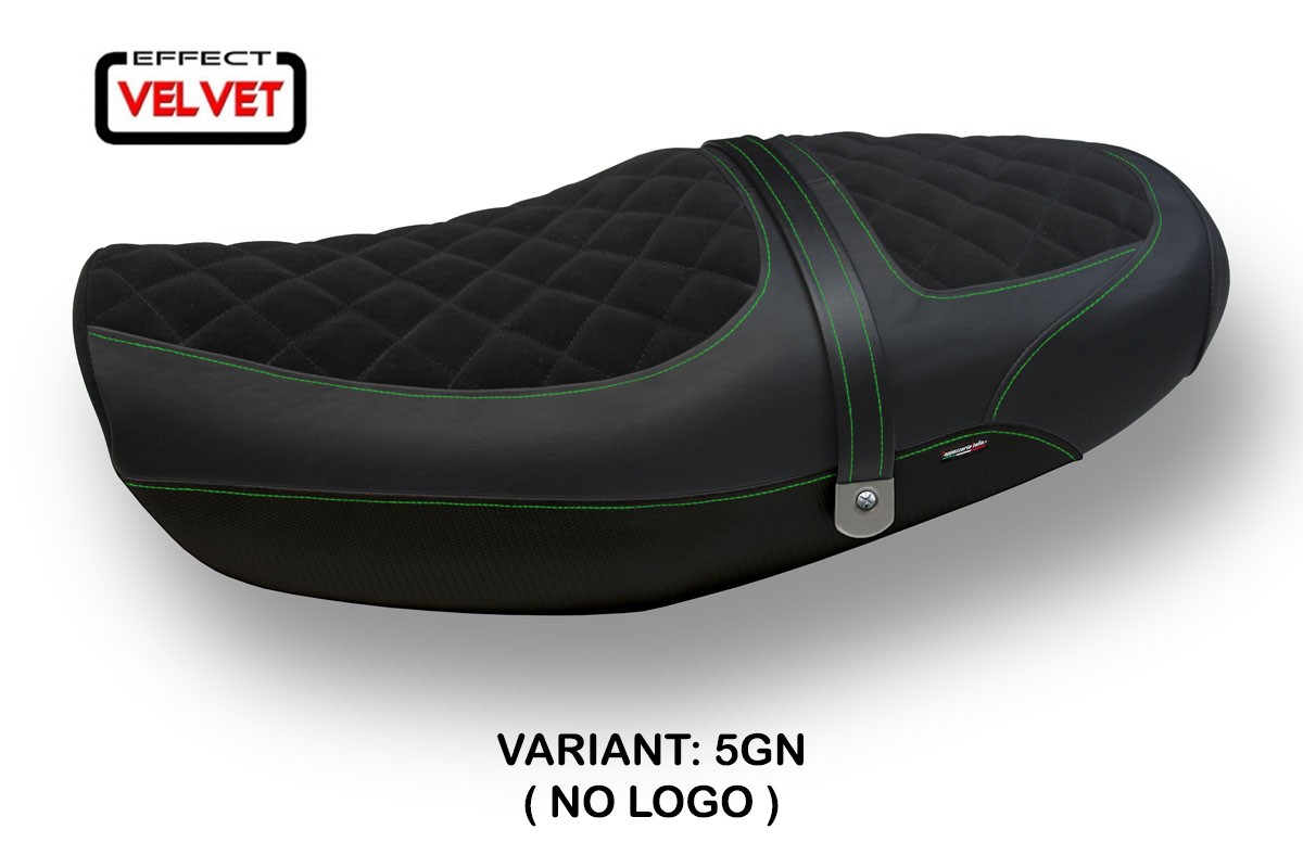 Rivestimento sella TPZ Natal Total Black Velvet verde Kawasaki Z900RS 2018-2025