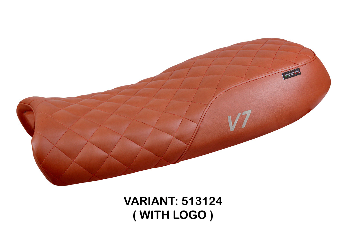 Rivestimento sella TPZ Davis Vintage Logo mattone Moto Guzzi V7 2011-2020