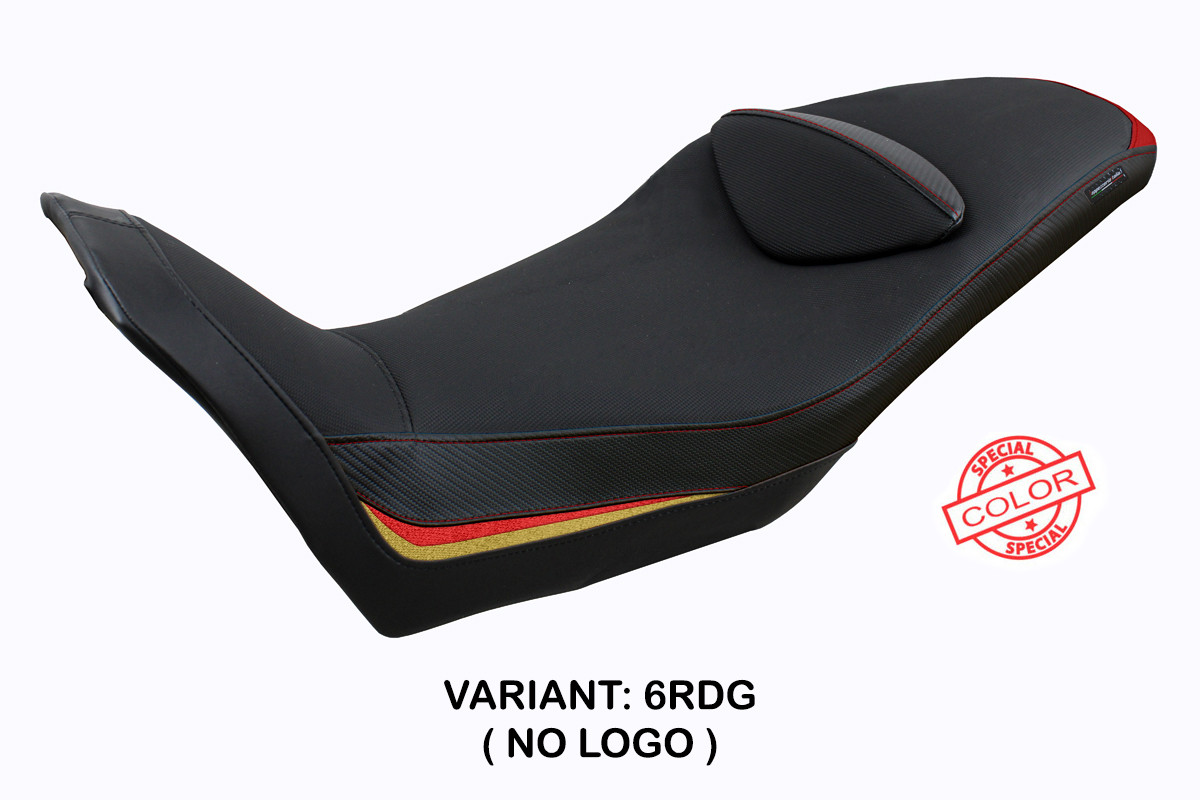 TPZ Everett red-gold Saddle covering Moto Guzzi V85TT 2019-2025