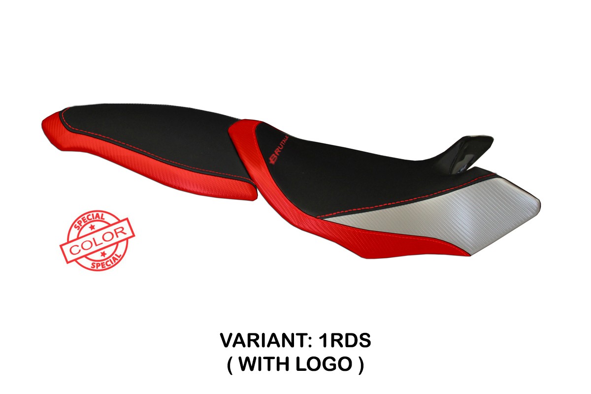 Rivestimento sella TPZ Nami Logo SE rosso-argento Mv Agusta Brutale 990R/1078RR/1090RR 2007-2015