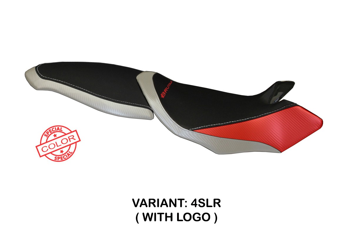 Rivestimento sella TPZ Nami Logo SE argento-rosso Mv Agusta Brutale 990R/1078RR/1090RR 2007-2015