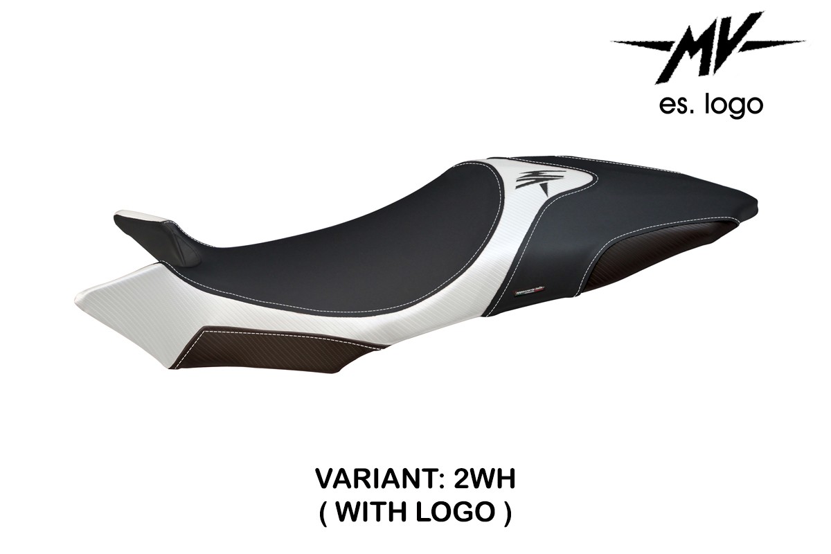 Rivestimento sella TPZ Termoli 1 Logo bianco Mv Agusta Brutale 920/1090/1090R 2009-2015