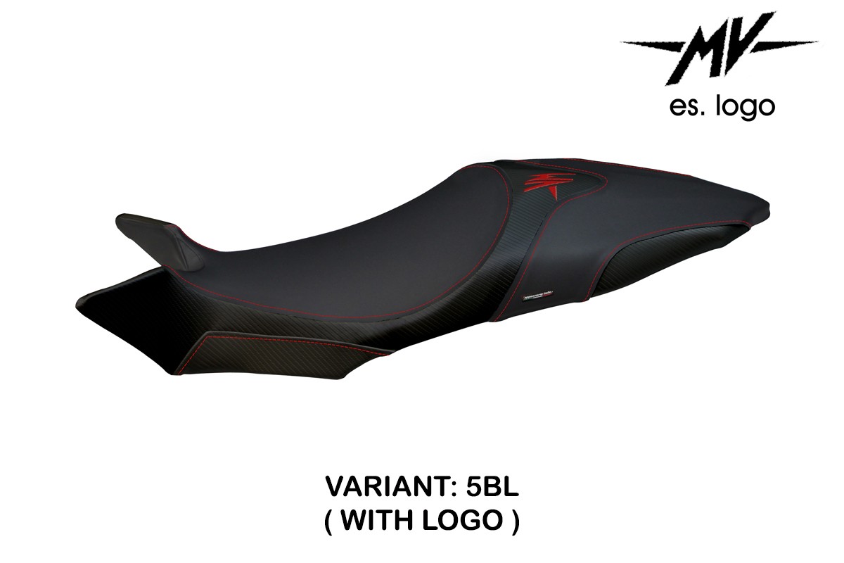 Rivestimento sella TPZ Termoli 1 Logo nero Mv Agusta Brutale 920/1090/1090R 2009-2015
