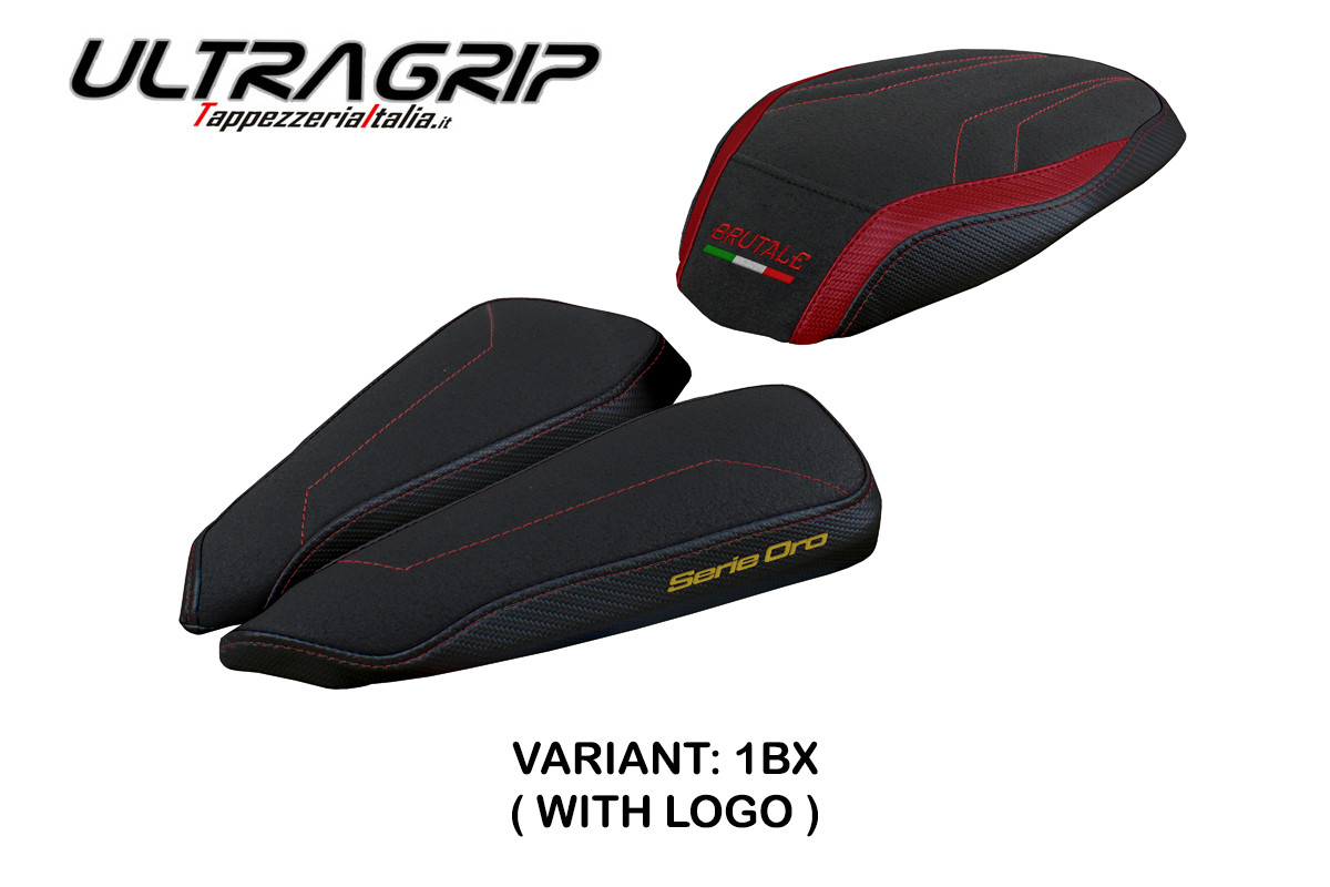 TPZ Adai Ultragrip bordeaux Saddle covering Logo Mv Agusta Brutale 1000RR 2020-2025