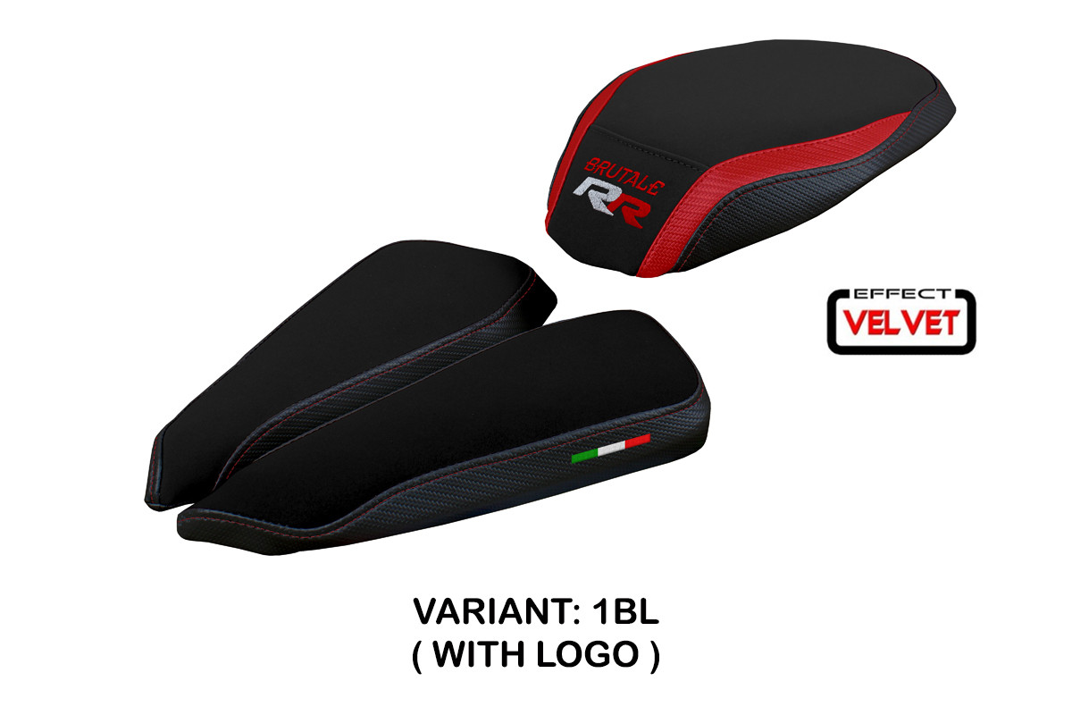 TPZ Meilan Velvet black Saddle covering Logo Mv Agusta Brutale 1000RR 2020-2025