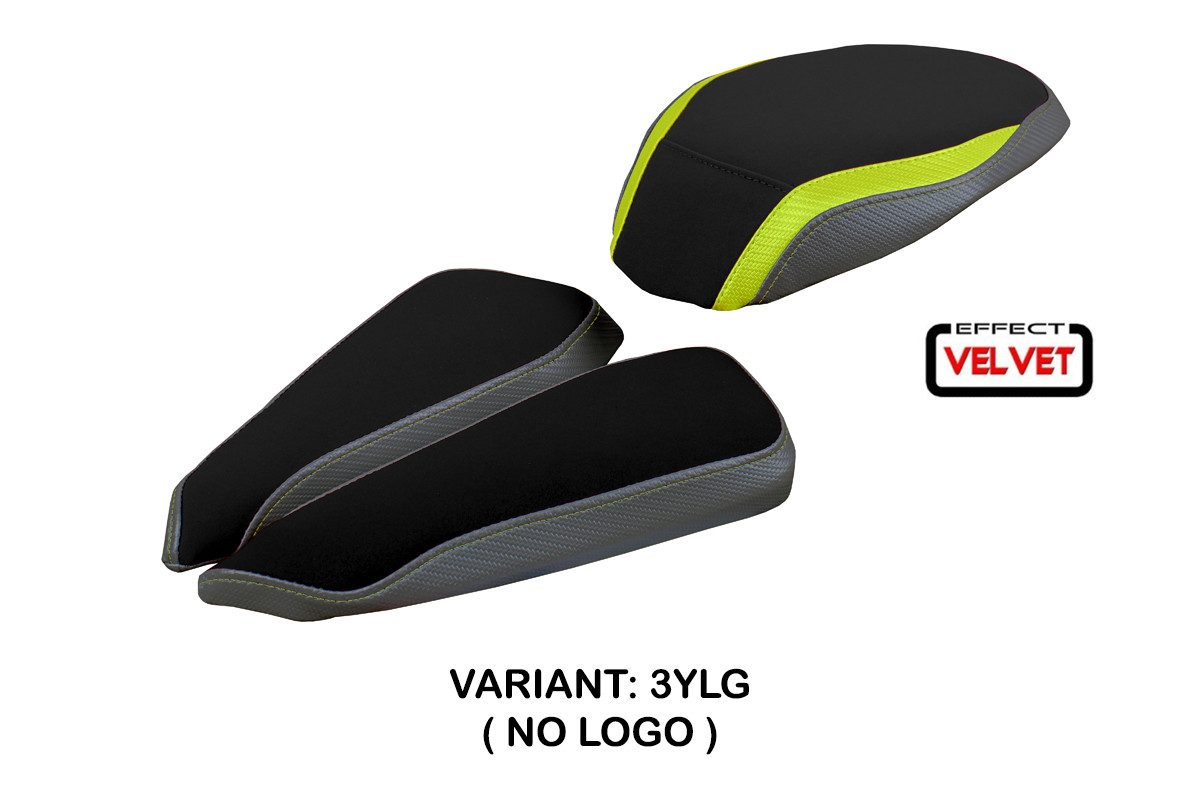 Rivestimento sella TPZ Meilan Velvet giallo-grigio Mv Agusta Brutale 1000RR 2020-2025