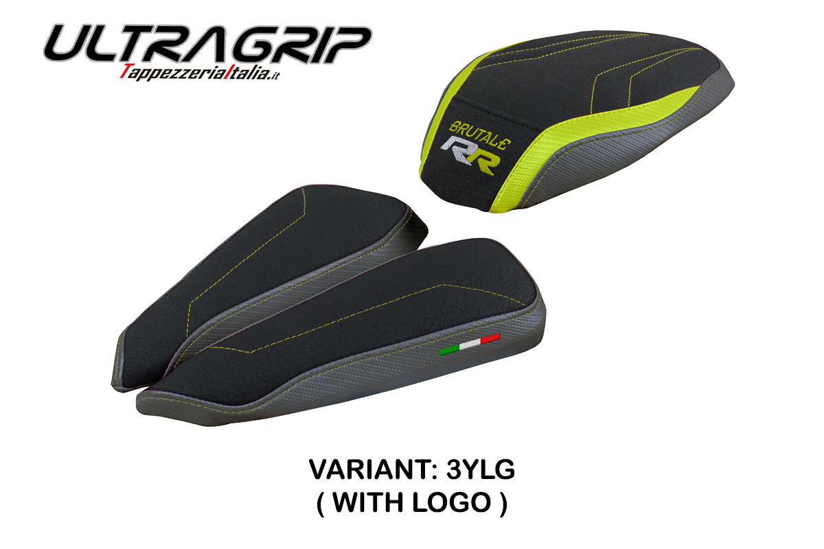 Rivestimento sella TPZ Meilan Ultragrip Logo giallo-grigio Mv Agusta Brutale 1000RR 2020-2025