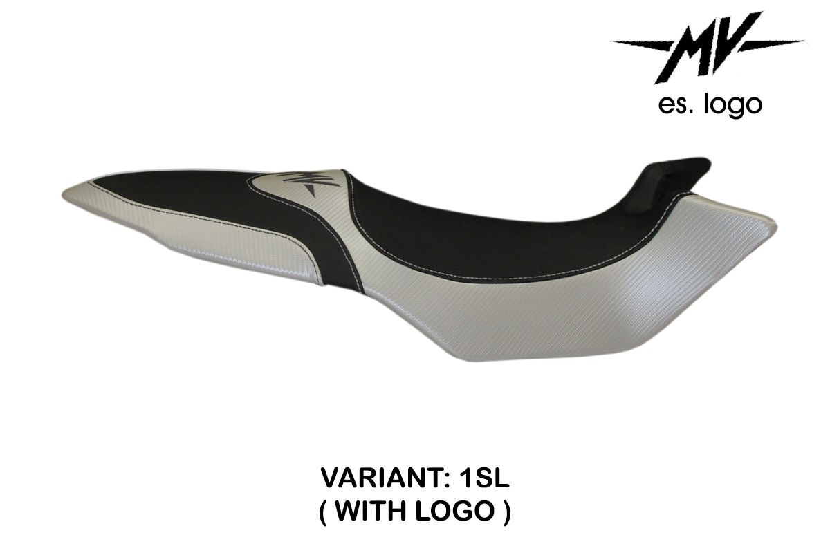 TPZ Biella 2 silver Saddle covering Logo Mv Agusta Brutale 675/800 2012-2015