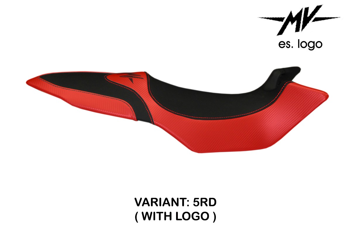 TPZ Biella 2 red Saddle covering Logo Mv Agusta Brutale 675/800 2012-2015