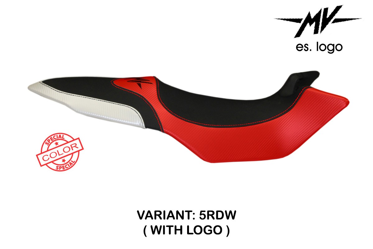TPZ Biella Special red-white Saddle covering Logo Mv Agusta Brutale 675/800 2012-2015