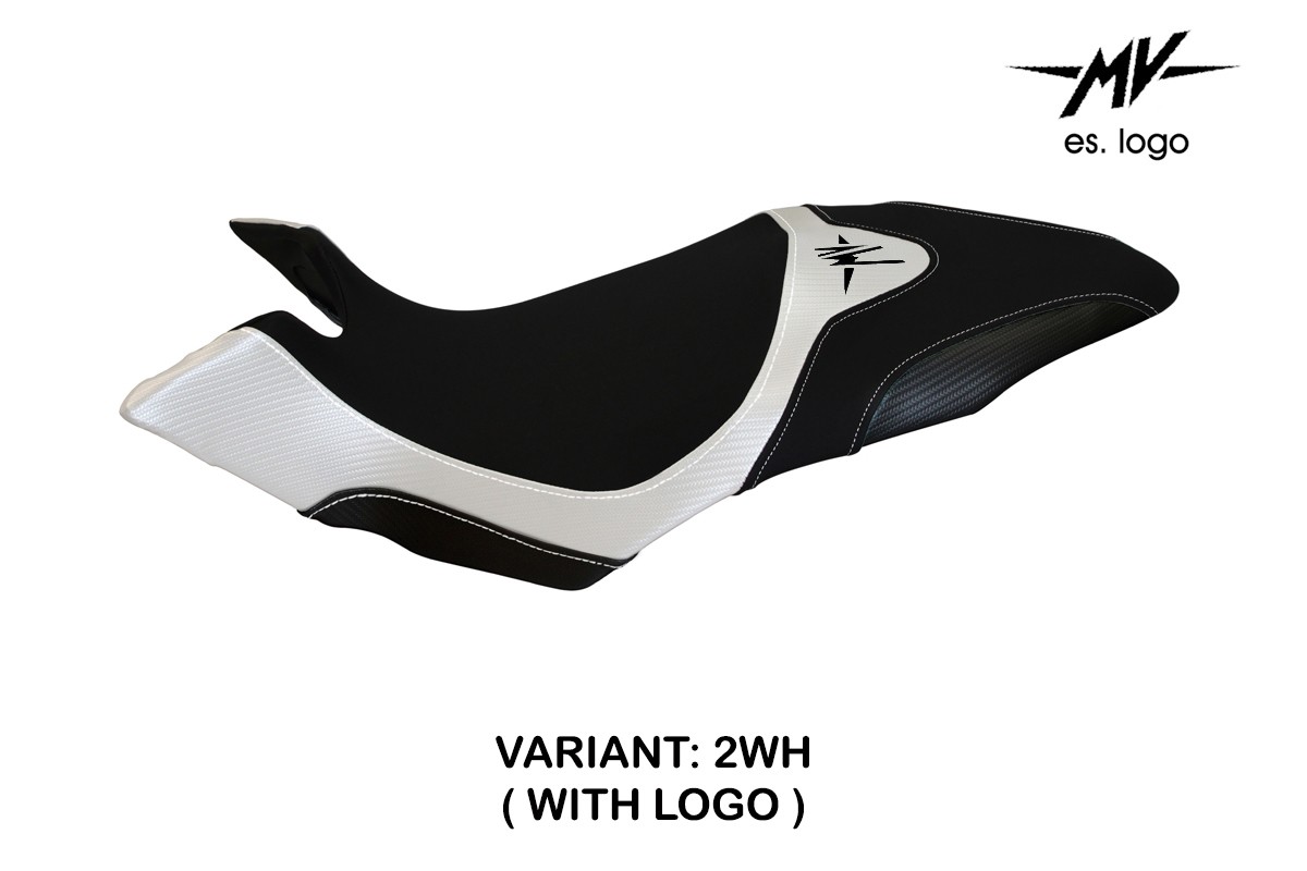 TPZ Aosta 1 white Saddle covering Logo Mv Agusta Dragster 800 2014-2018
