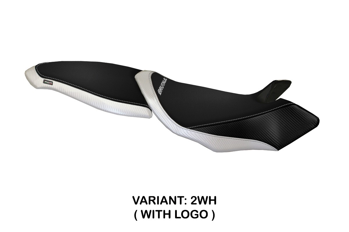 TPZ Cesenatico 2 white Saddle covering Logo Mv Agusta Brutale 750/910/989 2004-2011
