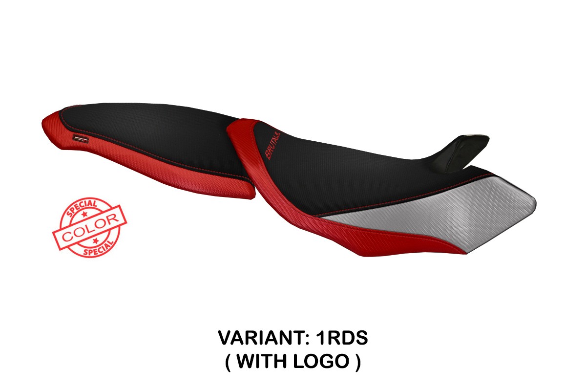 TPZ Cesenatico Special red-Silver Saddle covering Logo Mv Agusta Brutale 750/910/989 2004-2011