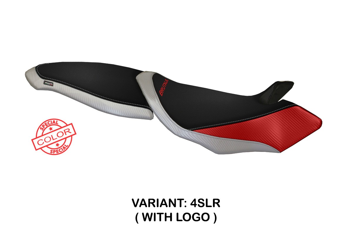 TPZ Cesenatico Special Silver-red Saddle covering Logo Mv Agusta Brutale 750/910/989 2004-2011