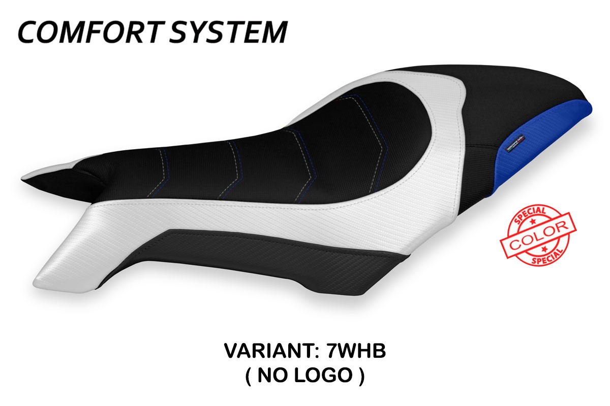Rivestimento sella TPZ Dobrica Comfort Special bianco-blu Mv Agusta Dragster 800 2019-2025