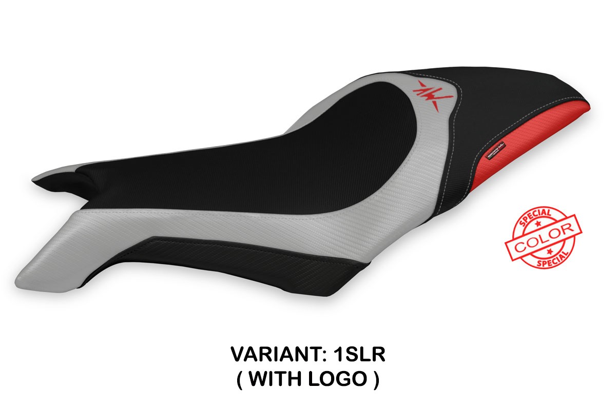 Rivestimento sella TPZ Lapovo Logo Special argento-rosso Mv Agusta Dragster 800 2019-2025