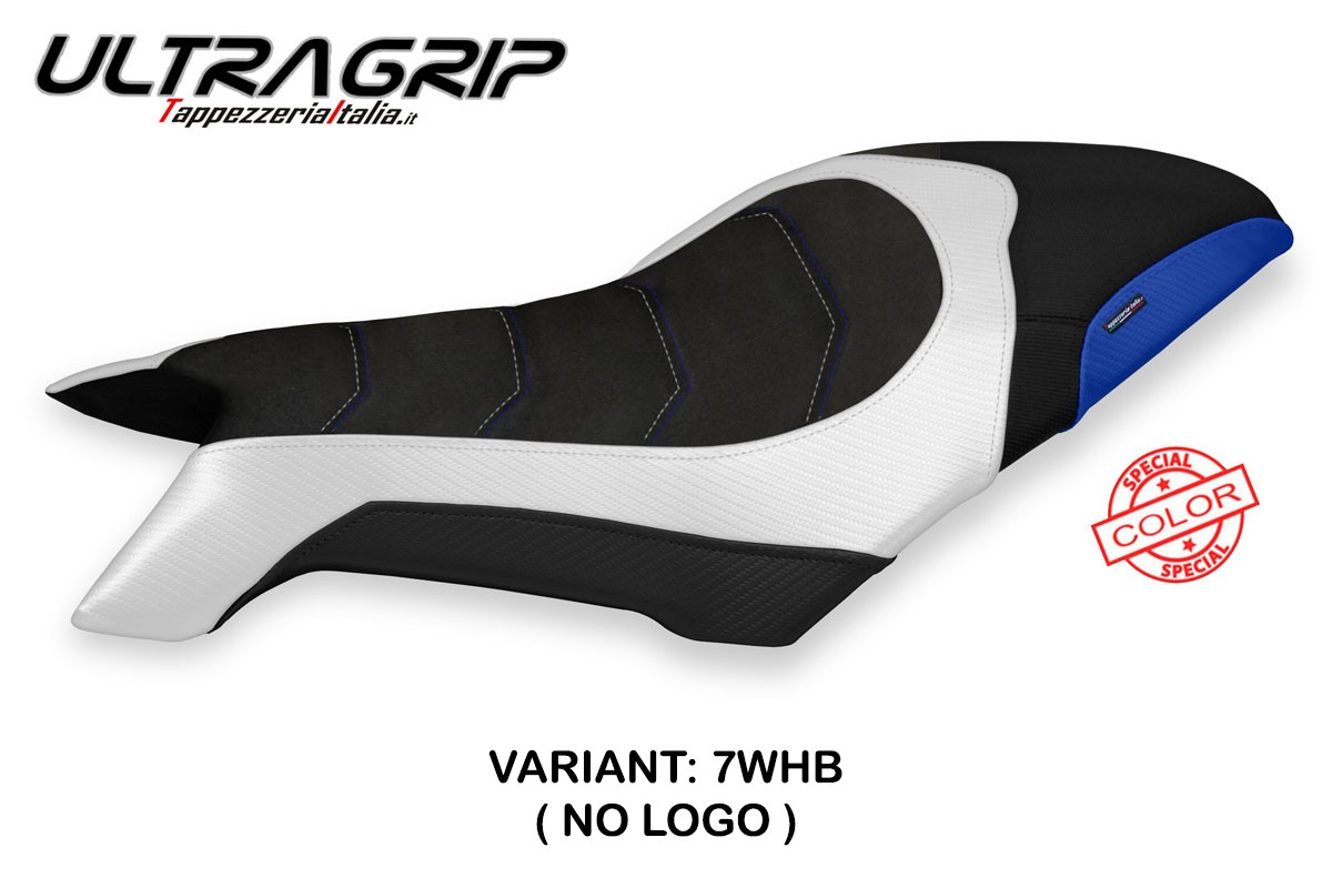 Rivestimento sella TPZ Svaliava Ultragrip Special bianco-blu Mv Agusta Dragster 800 2019-2025