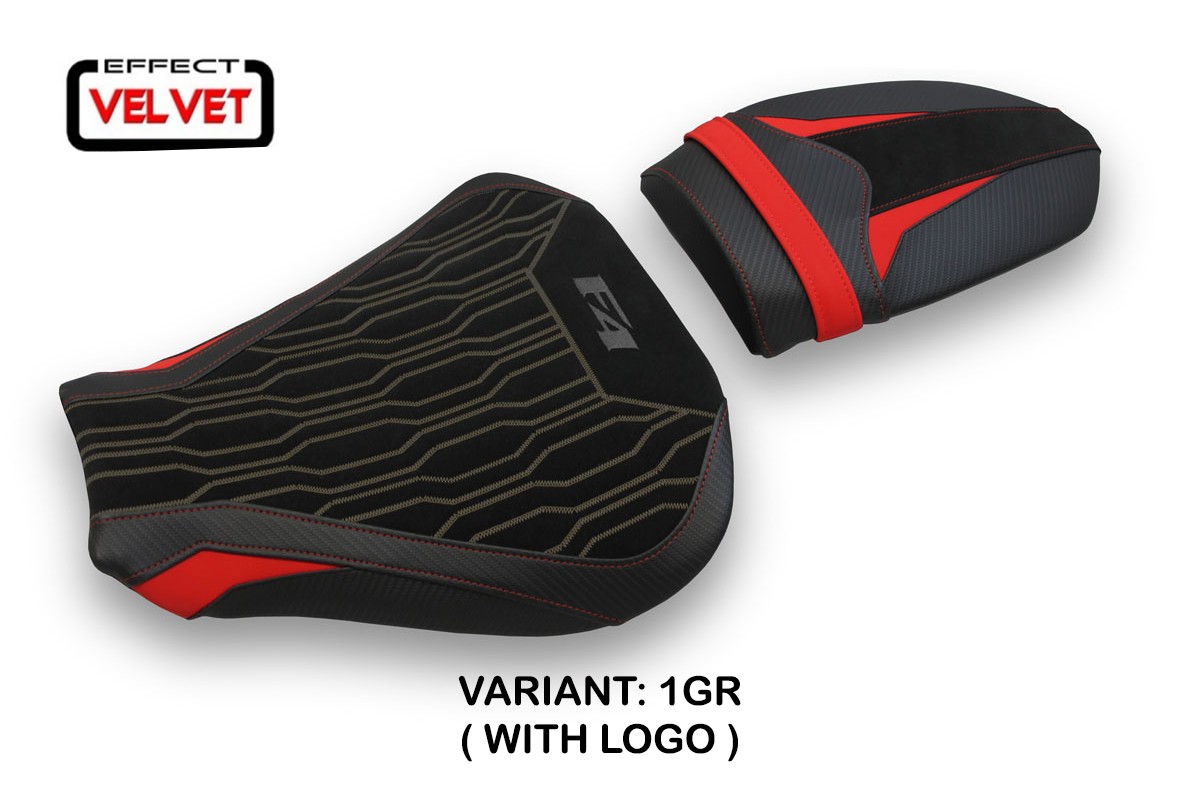 Rivestimento sella TPZ Lendorf Velvet Logo grigio Mv Agusta F4 2010-2020