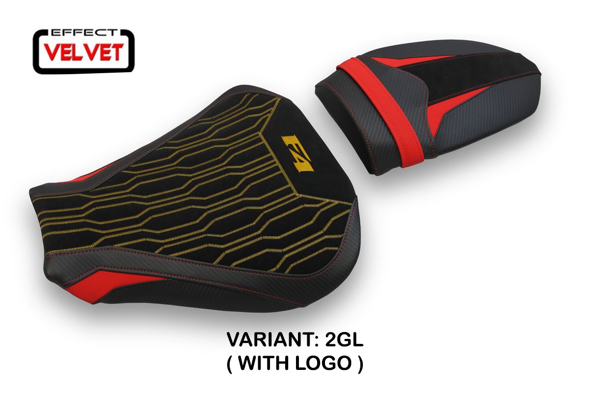 Rivestimento sella TPZ Lendorf Velvet Logo oro Mv Agusta F4 2010-2020