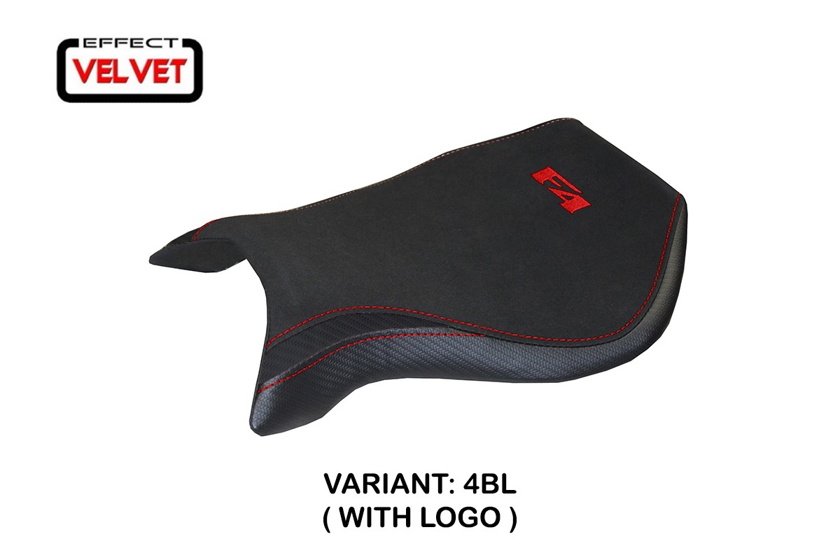 Rivestimento sella TPZ Laila Velvet Logo nero Mv Agusta F4 1999-2009