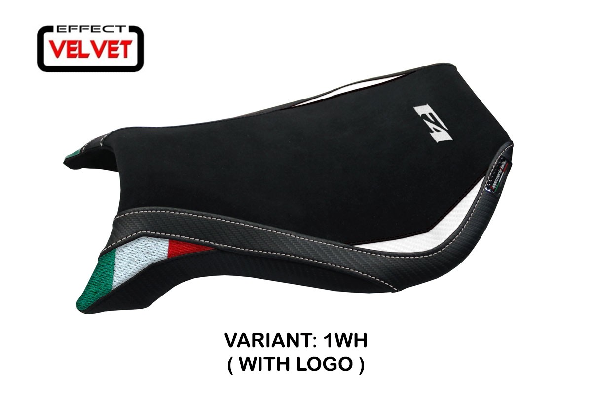 Rivestimento sella TPZ Natori Trico Velvet Logo bianco Mv Agusta F4 1999-2009