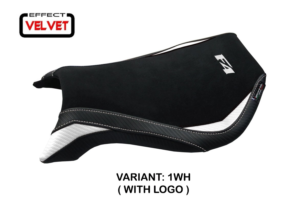 Rivestimento sella TPZ Natori Velvet Logo bianco Mv Agusta F4 1999-2009