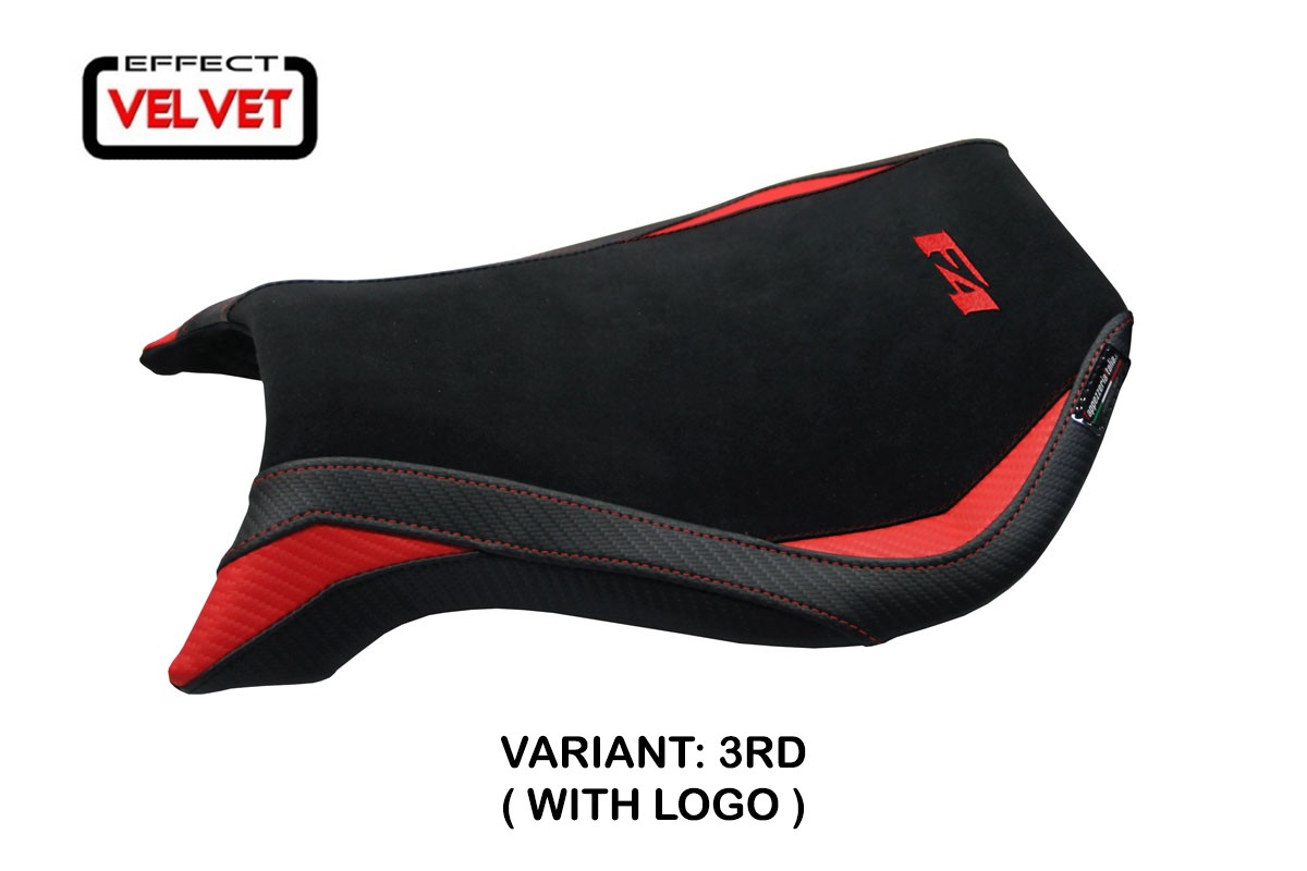 Rivestimento sella TPZ Natori Velvet Logo rosso Mv Agusta F4 1999-2009