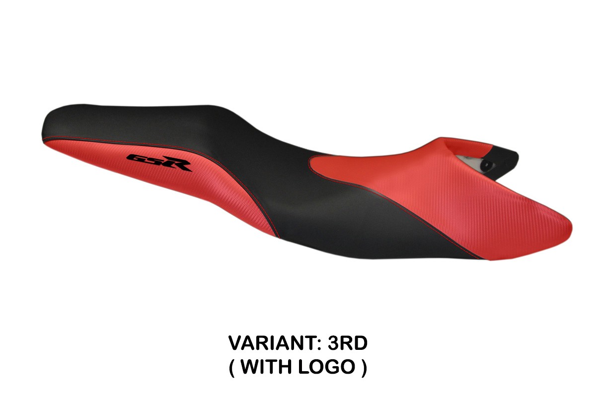 Rivestimento sella TPZ Mauro Carbon Color Logo rosso Suzuki GSR600 2006-2011