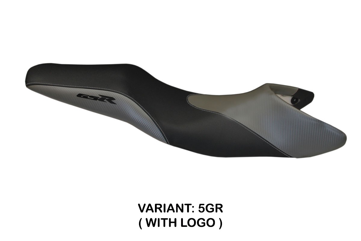 Rivestimento sella TPZ Mauro Carbon Color Logo grigio Suzuki GSR600 2006-2011