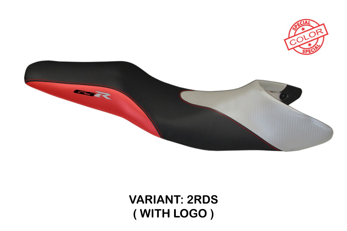 Rivestimento sella TPZ Mauro Logo Special rosso-argento Suzuki GSR600 2006-2011