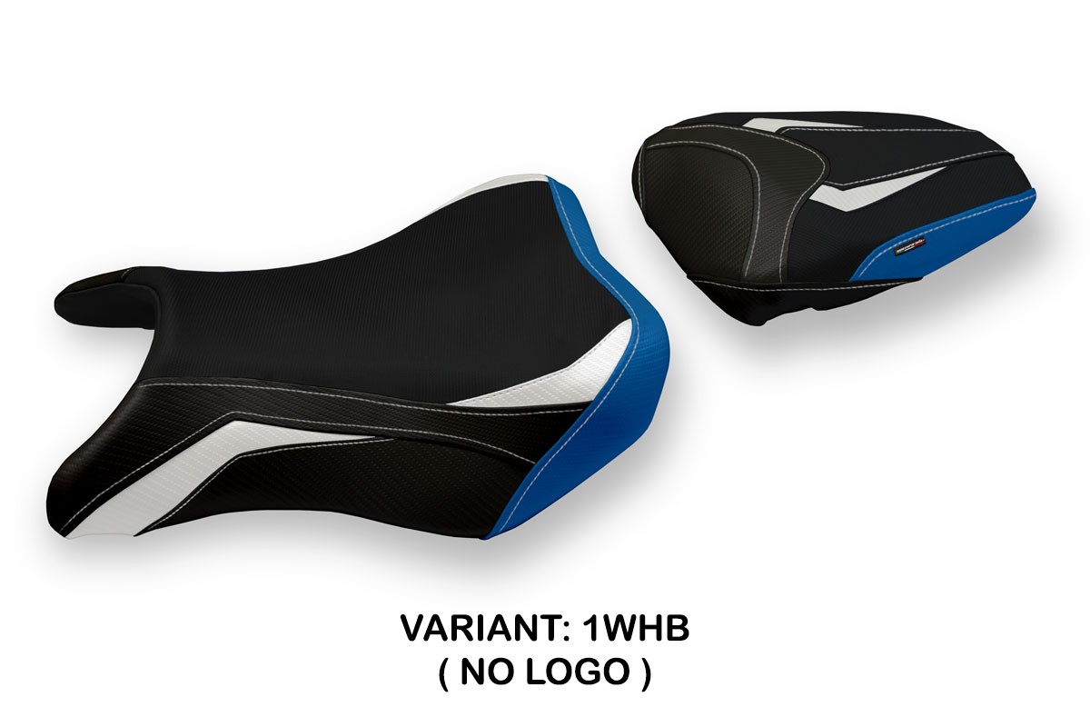 Rivestimento sella TPZ Derby Special bianco-blu Suzuki GSXS750 2017-2021