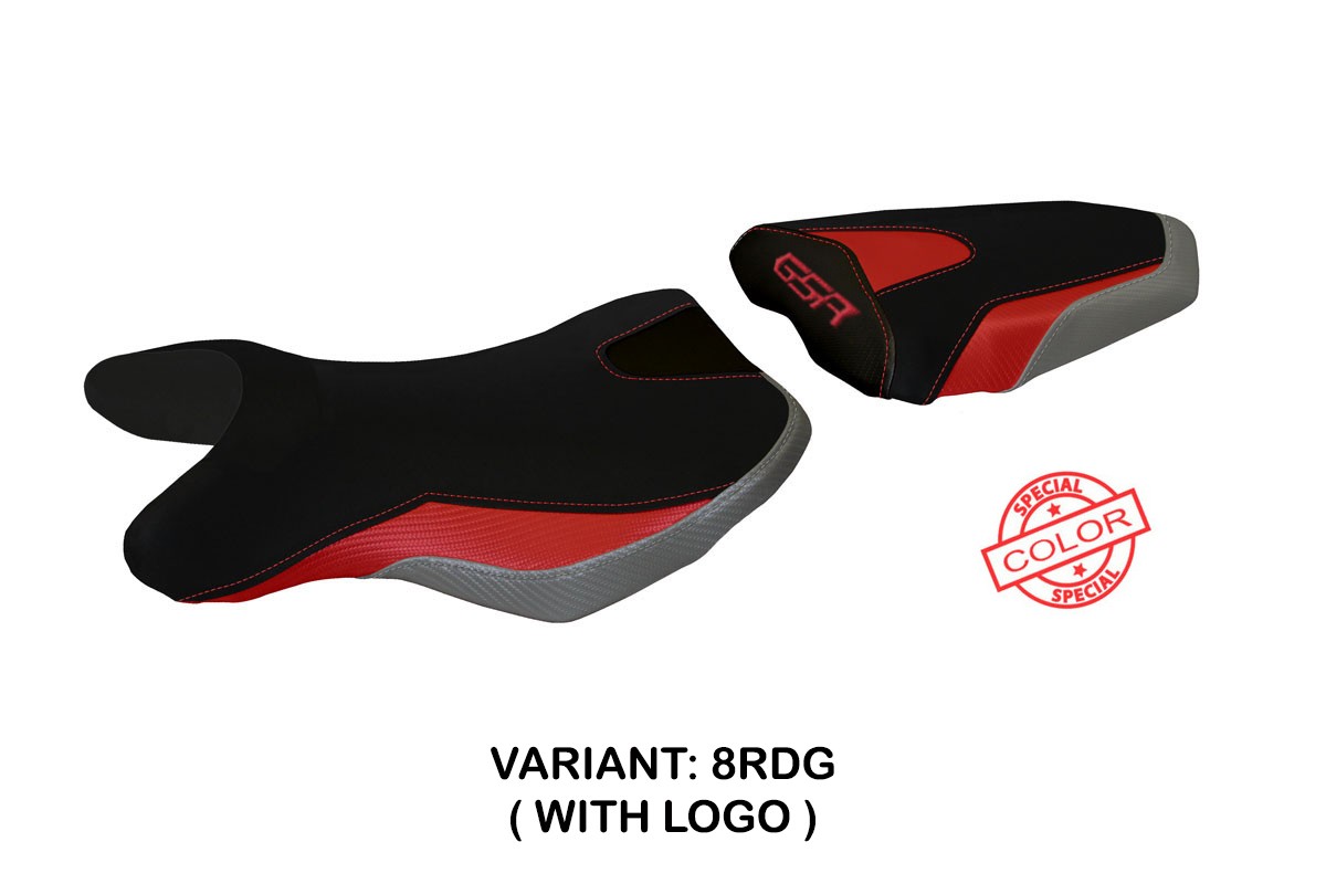 Rivestimento sella TPZ Siena Logo Special rosso-grigio Suzuki GSR750 2010-2017