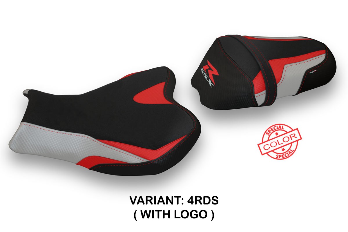 Rivestimento sella TPZ Cevio Logo Special rosso-argento Suzuki GSXR1000 2009-2016