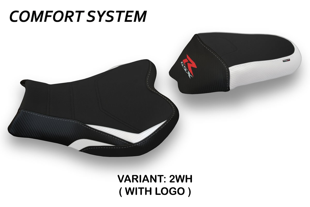 Rivestimento sella TPZ Itri 2 Comfort Logo bianco Suzuki GSXR1000 2009-2016