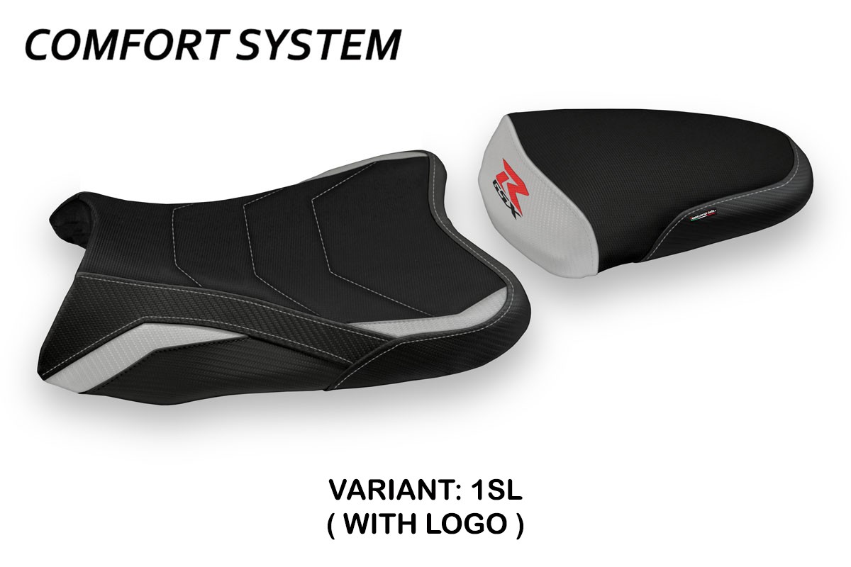 Rivestimento sella TPZ Sapes Comfort Logo argento Suzuki GSXR600/750 2006-2007