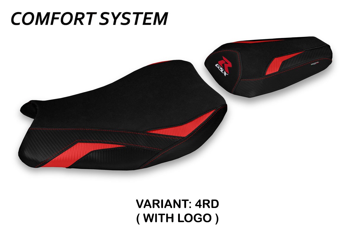 Rivestimento sella TPZ Paceco Comfort Logo rosso Suzuki GSXR1000 2017-2023
