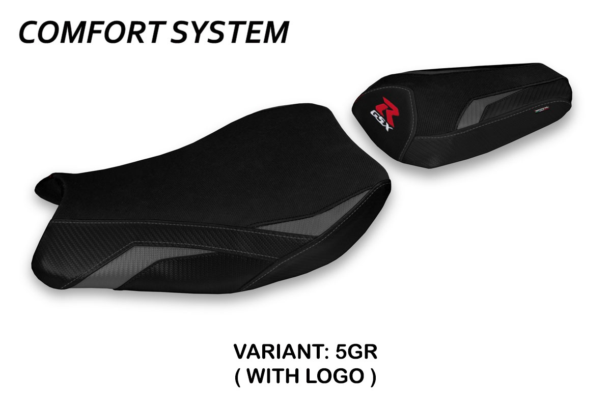 Rivestimento sella TPZ Paceco Comfort Logo grigio Suzuki GSXR1000 2017-2023