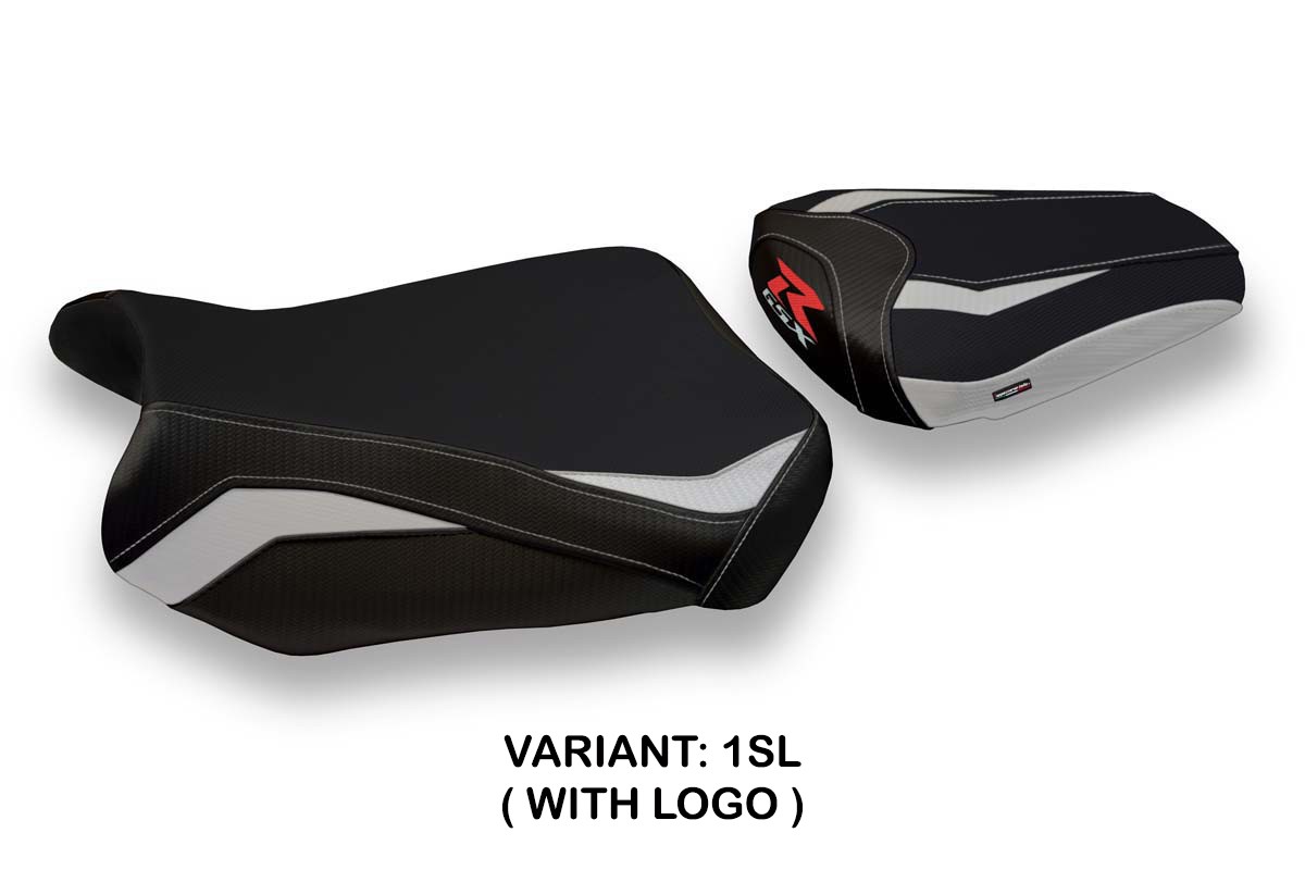 Rivestimento sella TPZ Manila 2 Logo argento Suzuki GSXR600/750 2011-2023