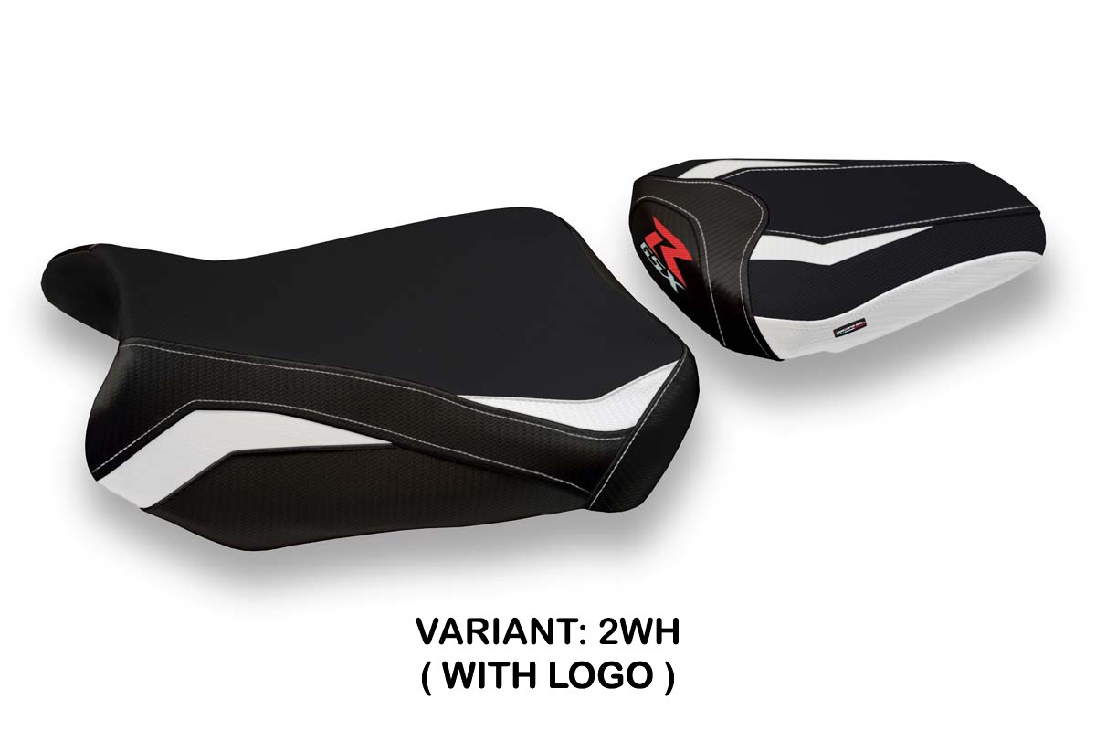 Rivestimento sella TPZ Manila 2 Logo bianco Suzuki GSXR600/750 2011-2023