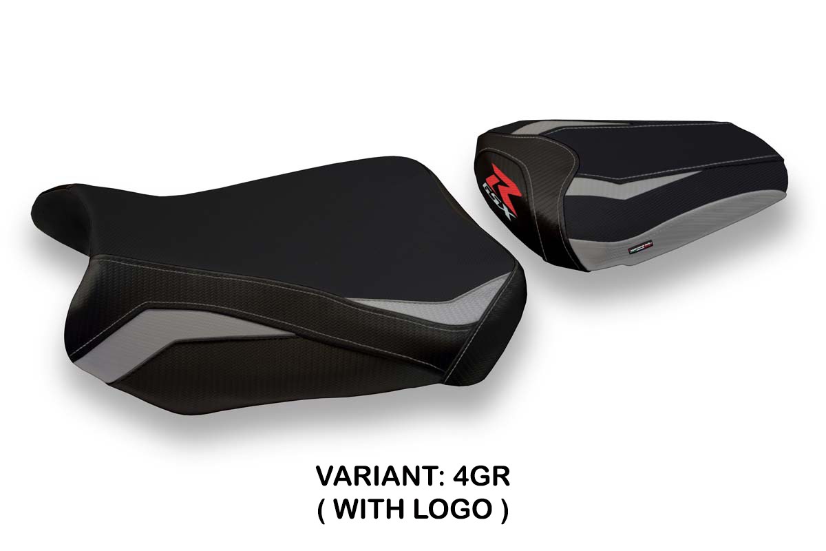 Rivestimento sella TPZ Manila 2 Logo grigio Suzuki GSXR600/750 2011-2023