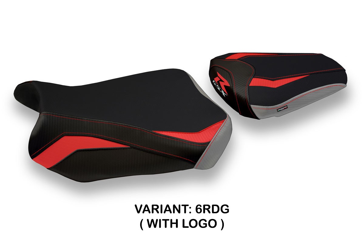 Rivestimento sella TPZ Manila Logo Special rosso-grigio Suzuki GSXR600/750 2011-2023