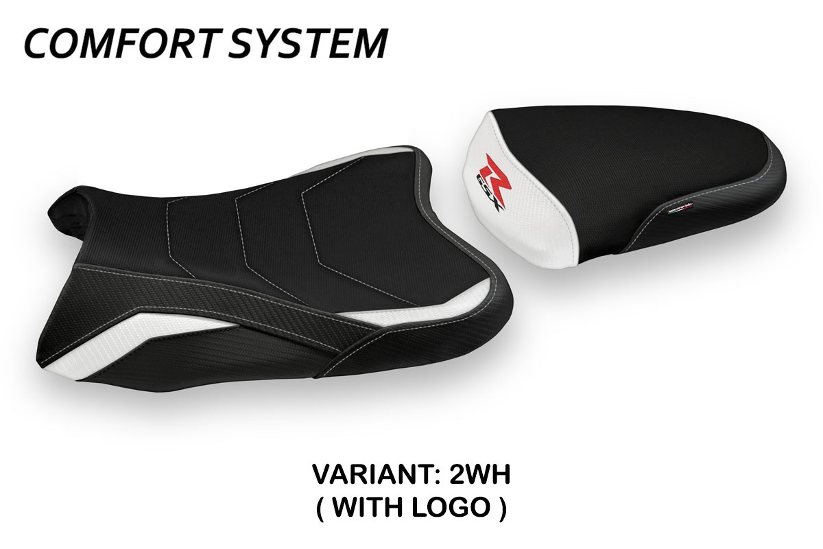 Rivestimento sella TPZ Rabbi 1 Comfort Logo bianco Suzuki GSXR1000 2007-2008