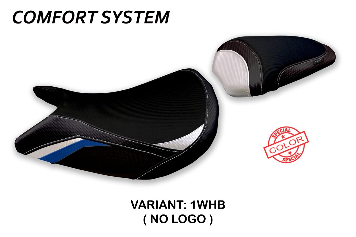 Rivestimento sella TPZ Pahia Comfort Special bianco-blu Suzuki GSXS1000 2015-2020