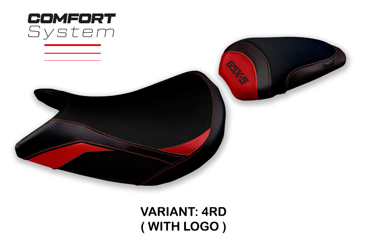 Rivestimento sella TPZ Lindi Comfort Logo rosso Suzuki GSXS1000 2021-2025