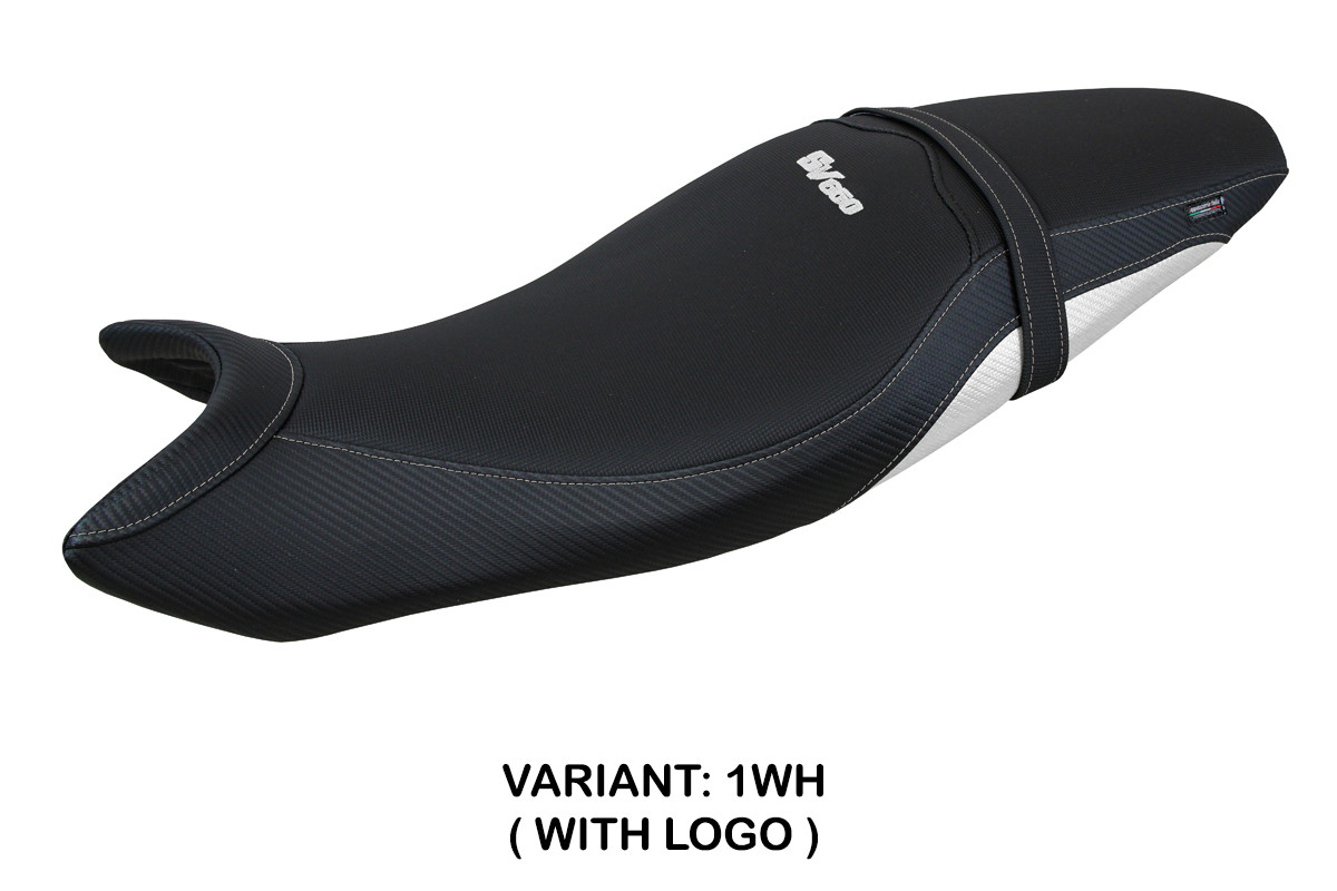 Rivestimento sella TPZ Shibuya Logo bianco Suzuki SV650 2016-2025