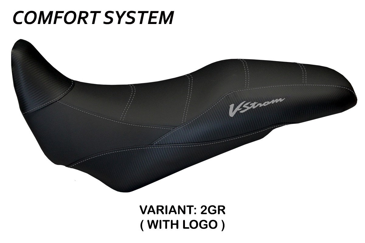 Rivestimento sella Agrigento Comfort System grigia con logo Suzuki Vstrom 1000 2014-2019