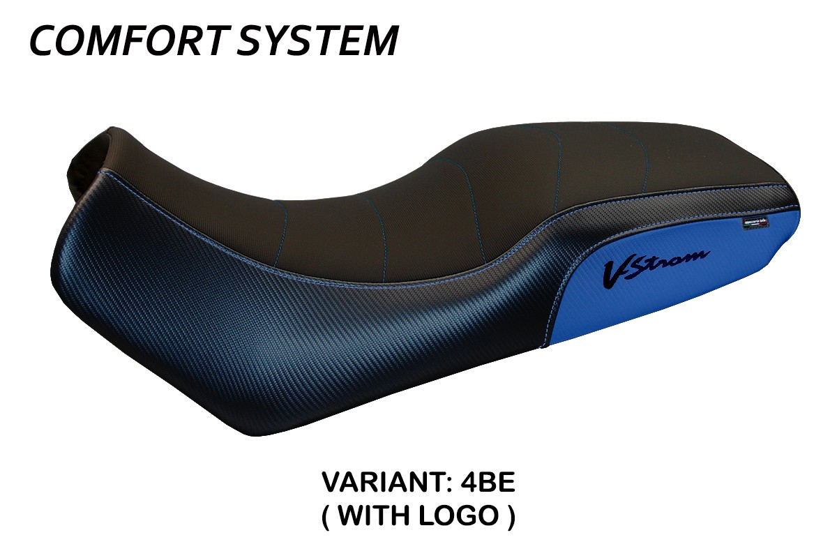 Rivestimento sella TPZ Melito Comfort Logo blu Suzuki Vstrom 1000DL 2002-2008