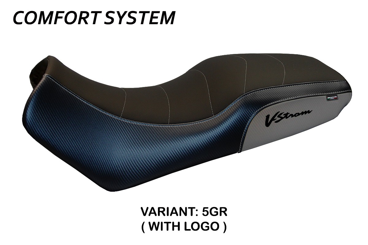 Rivestimento sella TPZ Melito Comfort Logo grigio Suzuki Vstrom 1000DL 2002-2008