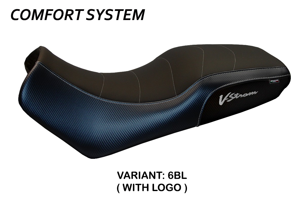 Rivestimento sella TPZ Melito Comfort Logo nero Suzuki Vstrom 1000DL 2002-2008